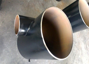 Carbon Steel SCH80 Seamless Pipe Tee , Metal Pipe Fittings Anti Grinding